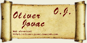 Oliver Jovac vizit kartica